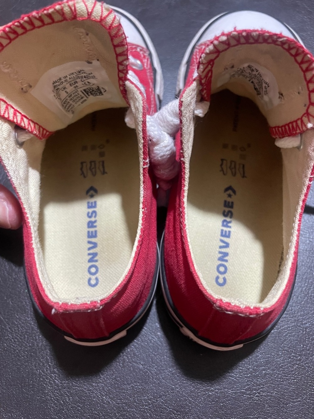 Converse Kids Red Low Top Sneakers - Picture 2 of 4
